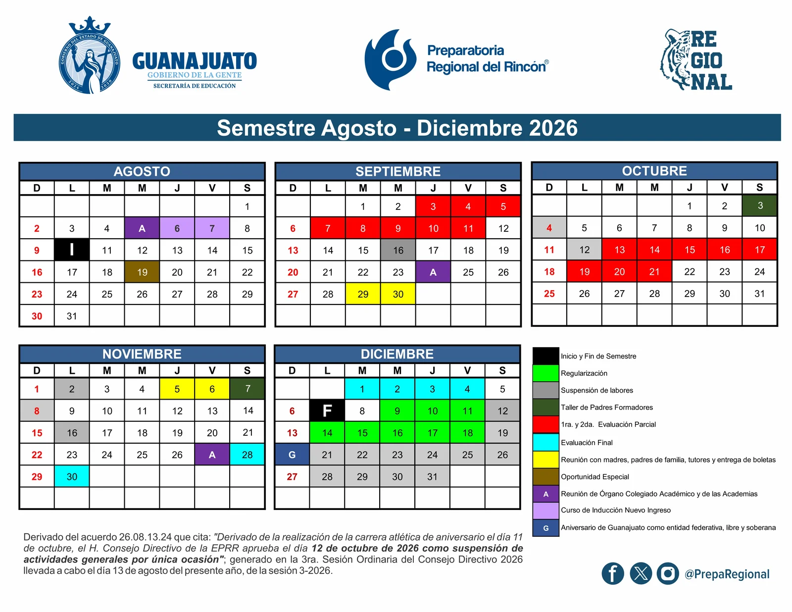Calendario AD 2026